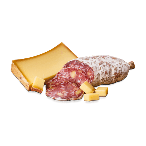 Saucisson montagnard et fromage de caractère