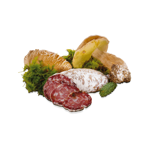 Saucisson et cèpes