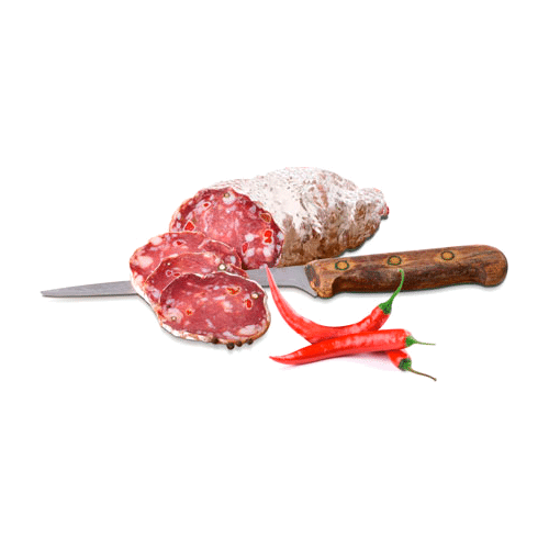 Le Saucisson aux Piments d'espelette, gamme "Les Apéritifs" de Mont Charvin