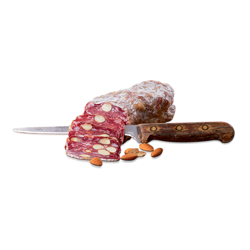 Saucisson tranché aux amandes