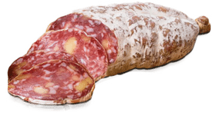 Saucisson sec tranché au Morbier AOP